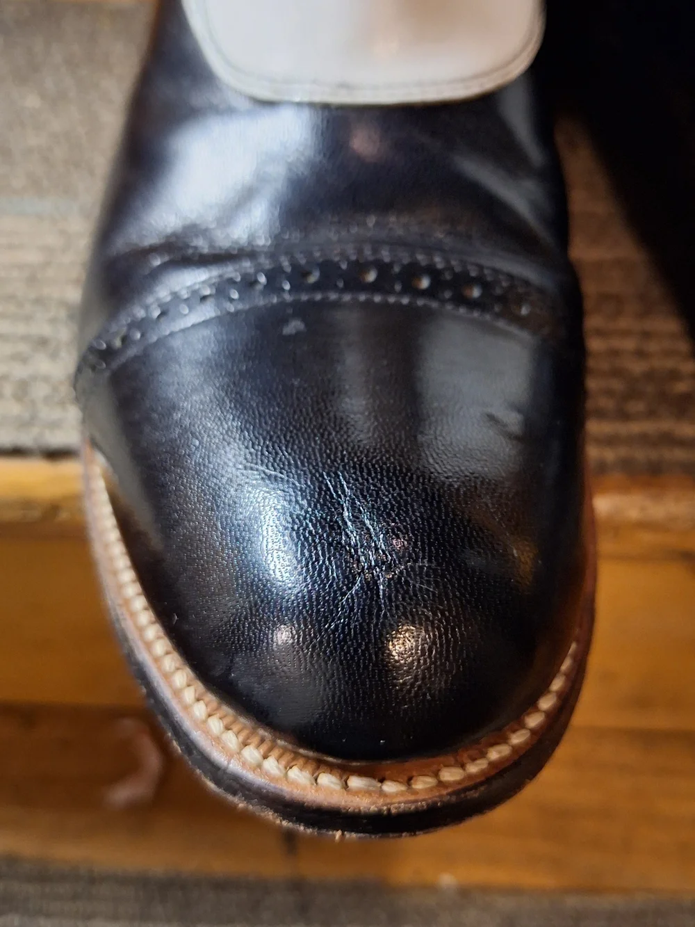 Men's Stacy Adams Two-Tone Black and White Leather Dress Boots, 11D